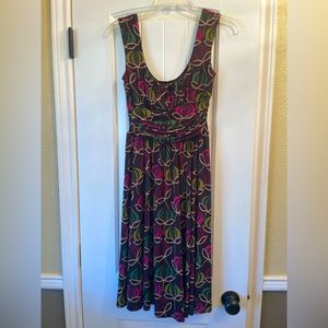 Maggy London brown print dress, size 4
